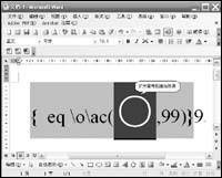 在Word中为三位数字设置带圈字符