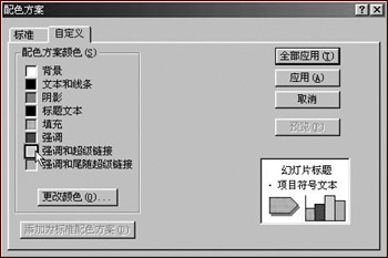 改变PowerPoint超级链接颜色